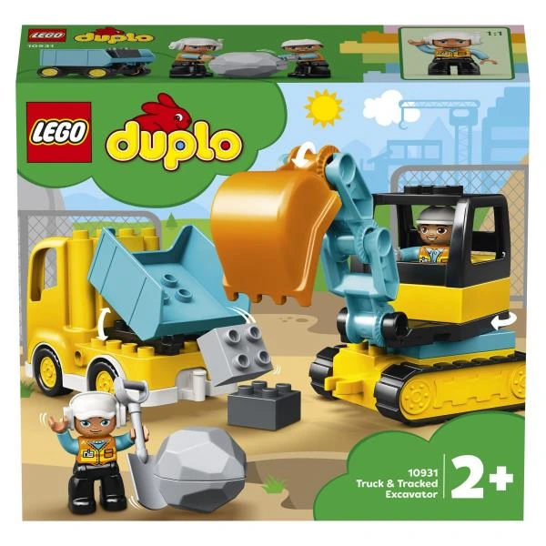 Конструктор LEGO DUPLO Вантажівка та гусеничний екскаватор 20 деталей (10931)