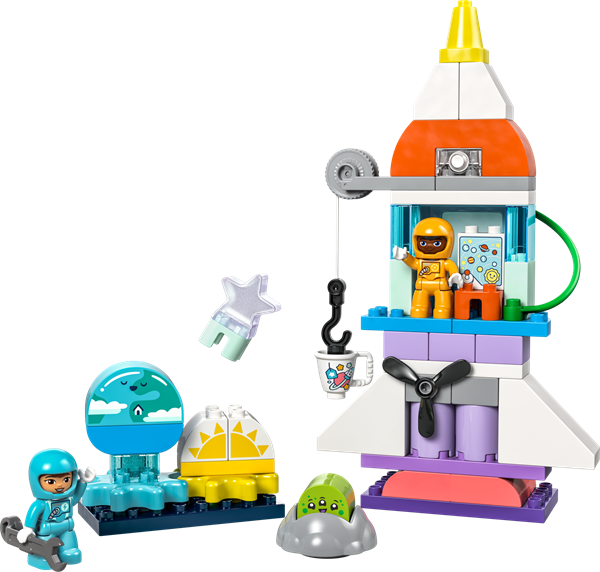 Конструктор LEGO DUPLO Town Пригоди на космічному шаттлі 3-в-1, 58 деталей (10422)