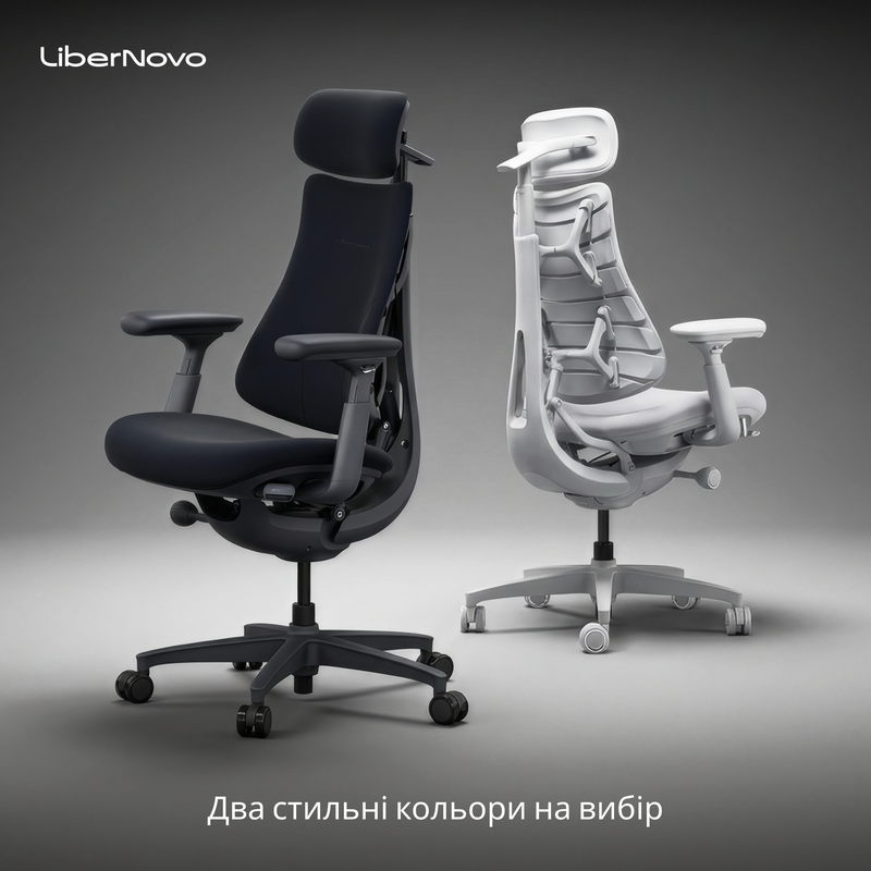 Крісло офісне ергономічне LiberNovo Omni Gen Graphite 48 см — фото 17