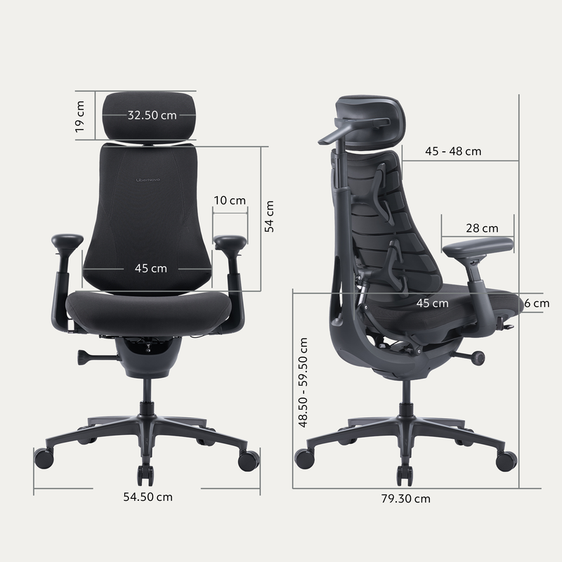 Крісло офісне ергономічне LiberNovo Omni Gen Graphite 48 см — фото 20