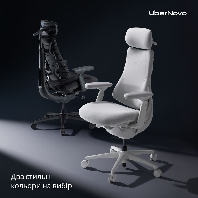 Крісло офісне ергономічне LiberNovo Omni Pro Graphite 48 см — фото 18