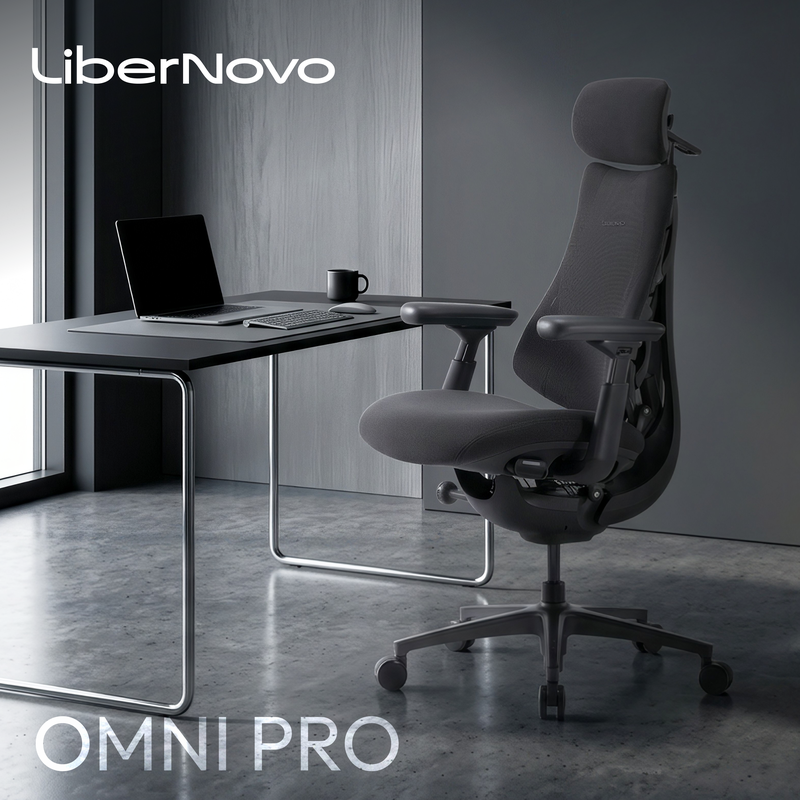 Крісло офісне ергономічне LiberNovo Omni Pro Graphite 48 см — фото 5
