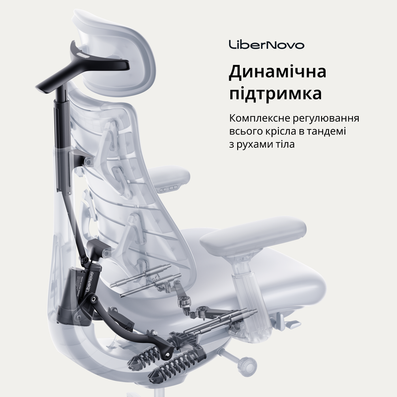 Крісло офісне ергономічне LiberNovo Omni Pro Graphite 48 см — фото 10