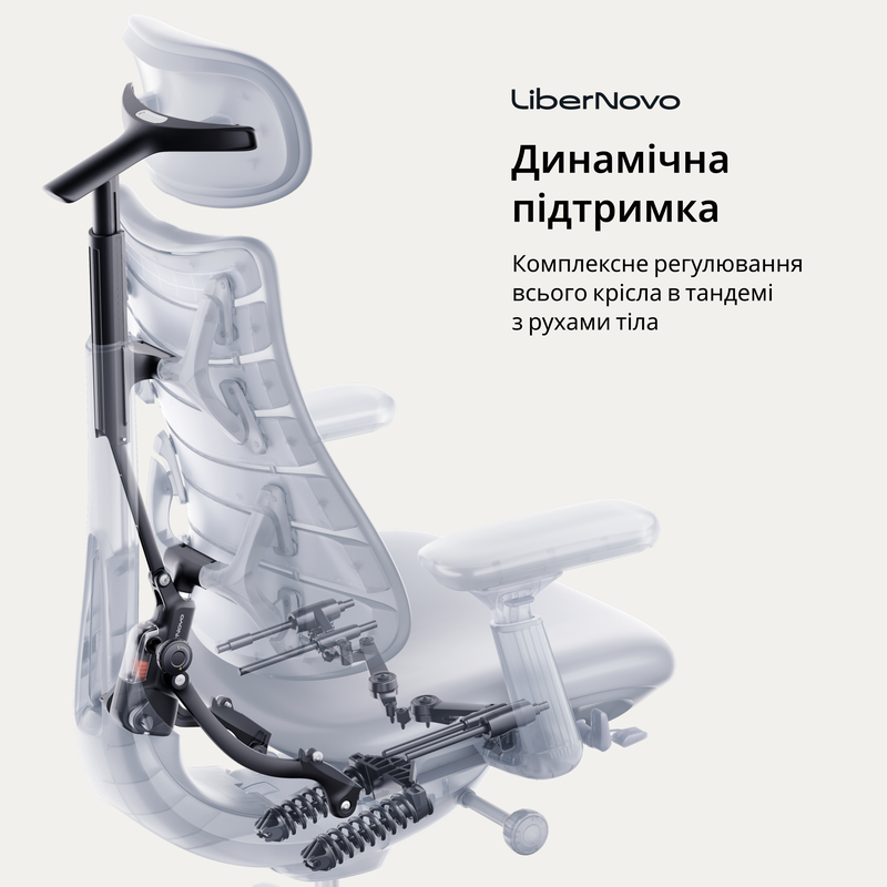 Крісло офісне ергономічне LiberNovo Omni SE Obsidian 48 см — фото 11