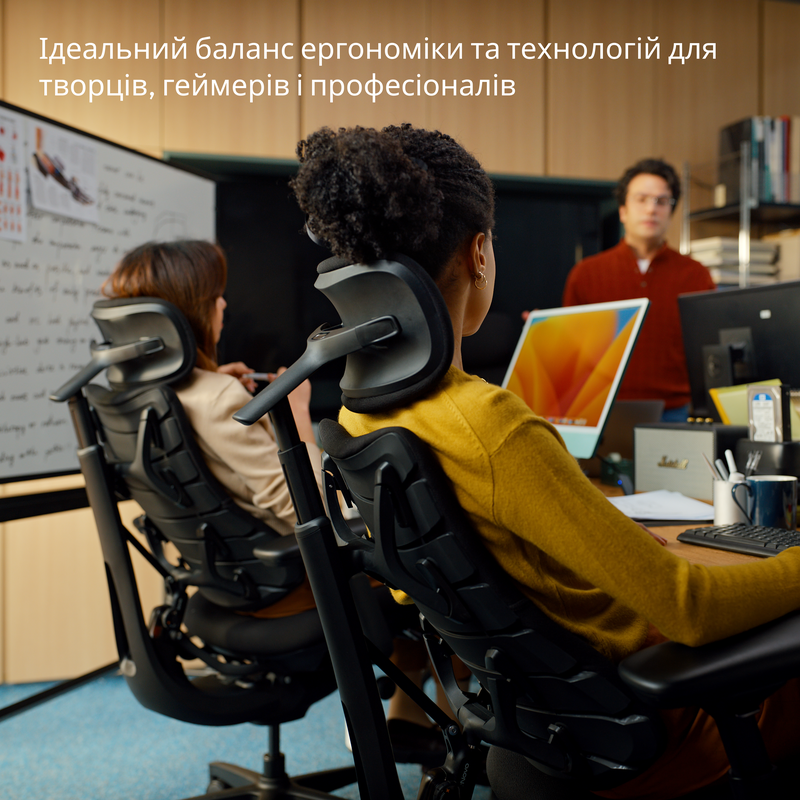 Крісло офісне ергономічне LiberNovo Omni SE Obsidian 48 см — фото 15
