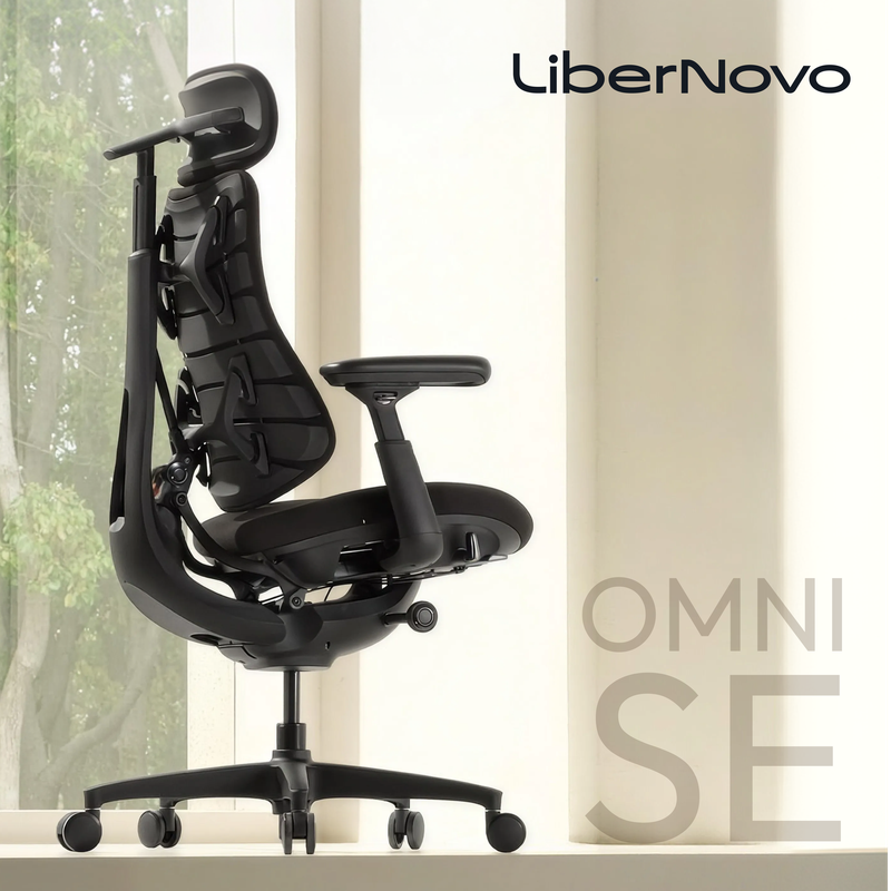 Крісло офісне ергономічне LiberNovo Omni SE Obsidian 48 см — фото 7