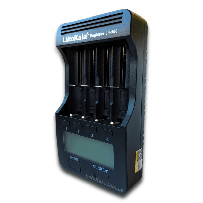 Зарядний пристрій Liitokala Lii-500, 4 канала, Ni-Mh/Li-ion, 220V/12V, Powerbank, Test, LCD, Box (Lii-500)