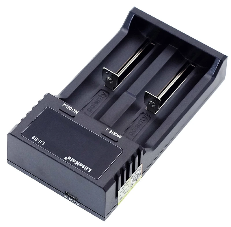 Зарядний пристрій Liitokala Lii-S2, 2 канала, Ni-Mh/Li-ion/LiFePo4, USB, LCD, Box