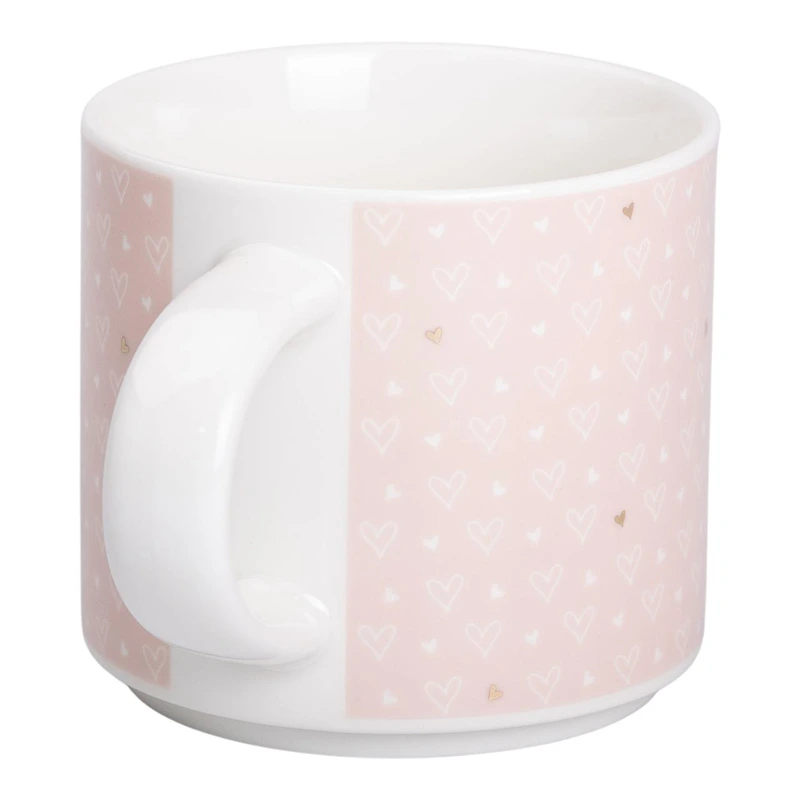 Кружка порцелянова 350 (мл) для кави та чаю Рожева RX-N240126P