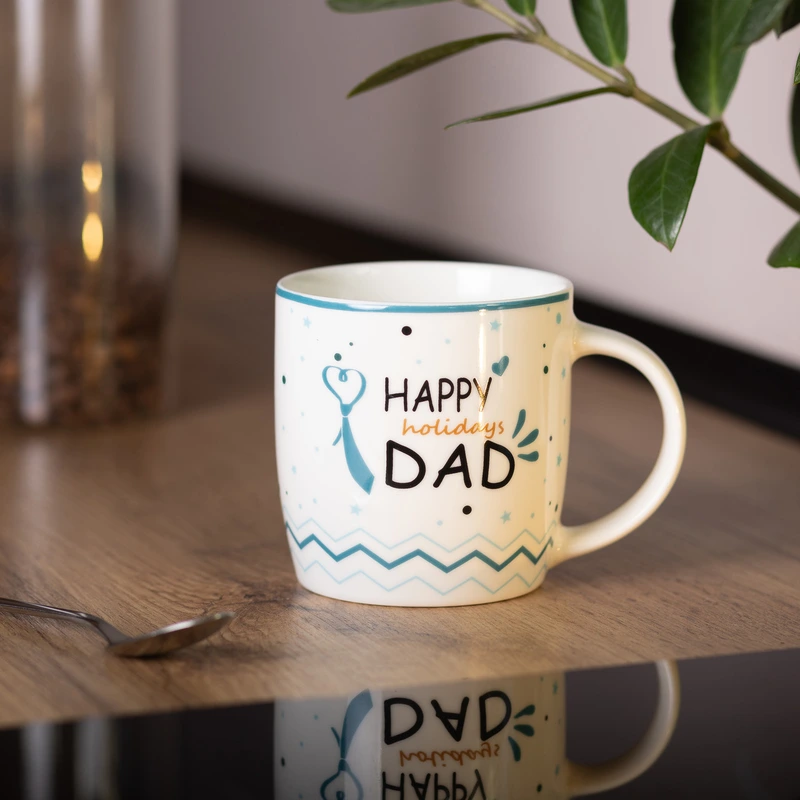 Кружка порцелянова з написами 450 (мл) Happy holidays dad RX-N240278HD — фото 4