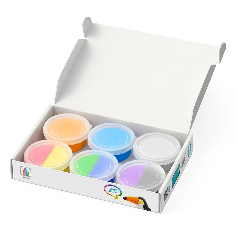 Набір пластиліну, що самостійно твердіє, ЛІПАКА – ПТАХИ: ПІНГВІН, ПАВИЧ, ТУКАН