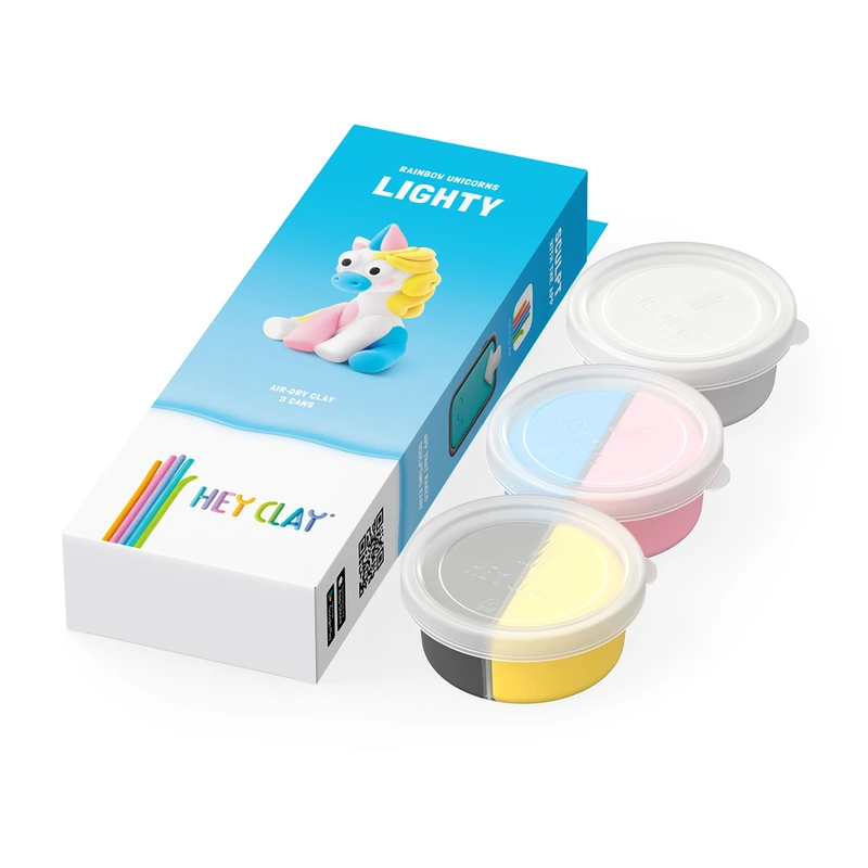Набір пластиліну, що самостійно твердіє, ЛІПАКА - РАЙДУЖНІ ЄДИНОРОГИ: ЛАЙТІ