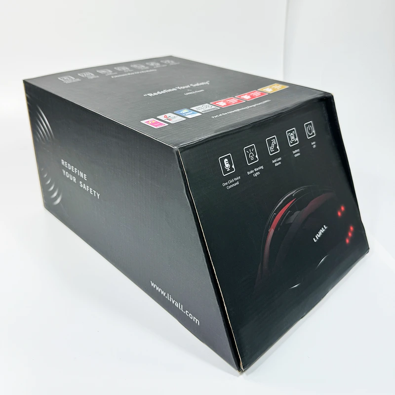 Захисний шолом Livall MT1 NEO (M) Black/Red (54-58см), акустика, мікрофон, сигнали поворотів та стопів, додаток, пульт BR80, Bluetooth
