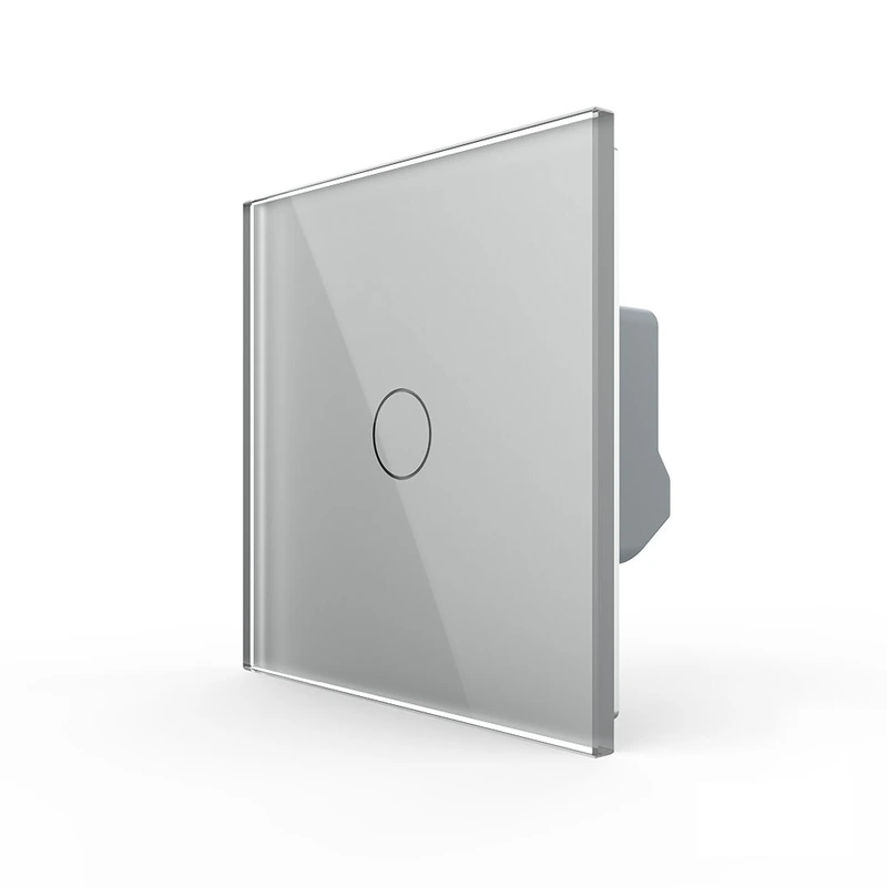 Сенсорна кнопка 1 сенсор 12/24V Livolo сірий скло (VL-C701CH-15)