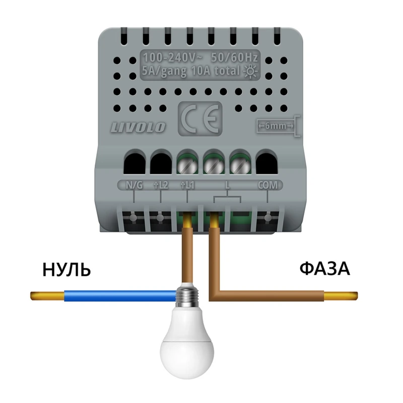 Сенсорний вимикач 1 сенсор 2 USB Livolo сірий скло (VL-C701/2USB-15)