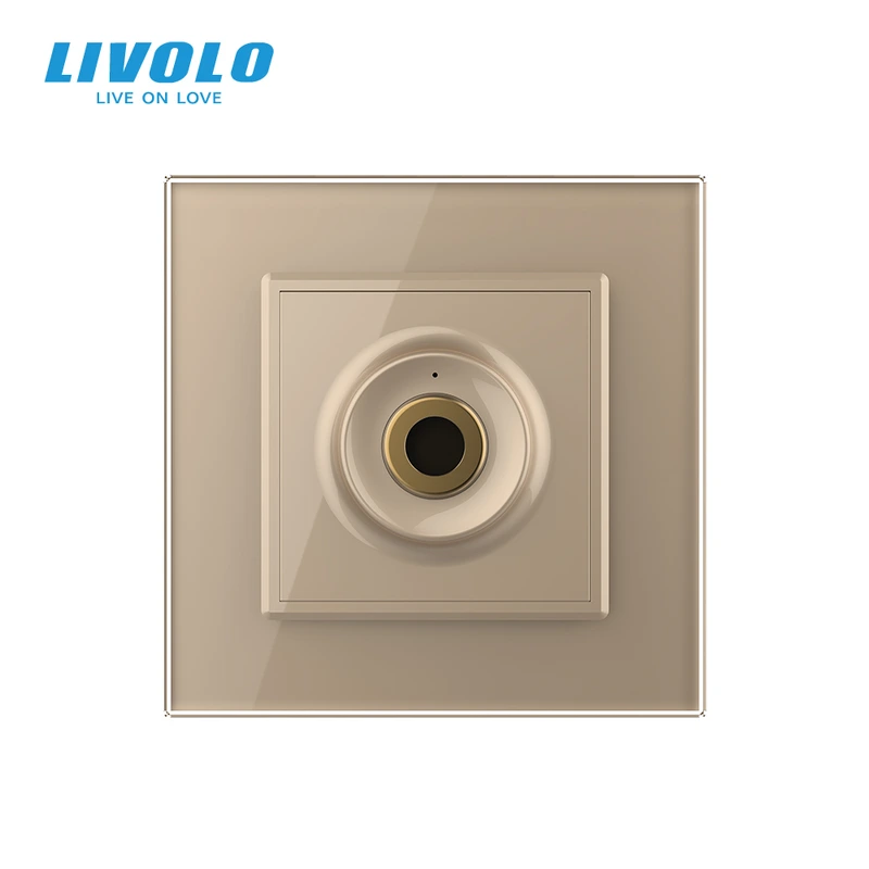 Бездотиковий вимикач 1 сенсор Livolo золотий Sense (VL-C7FCU1-2AP)