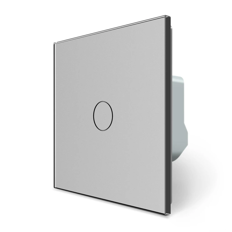 Розумний сенсорний ЕС вимикач 1 сенсор LIVOLO сірий матове скло