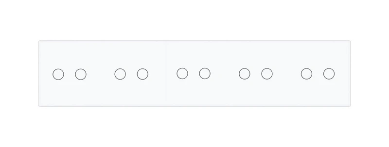 Сенсорний вимикач 10 сенсорів (2-2-2-2-2) Livolo білий скло (VL-C710-11)