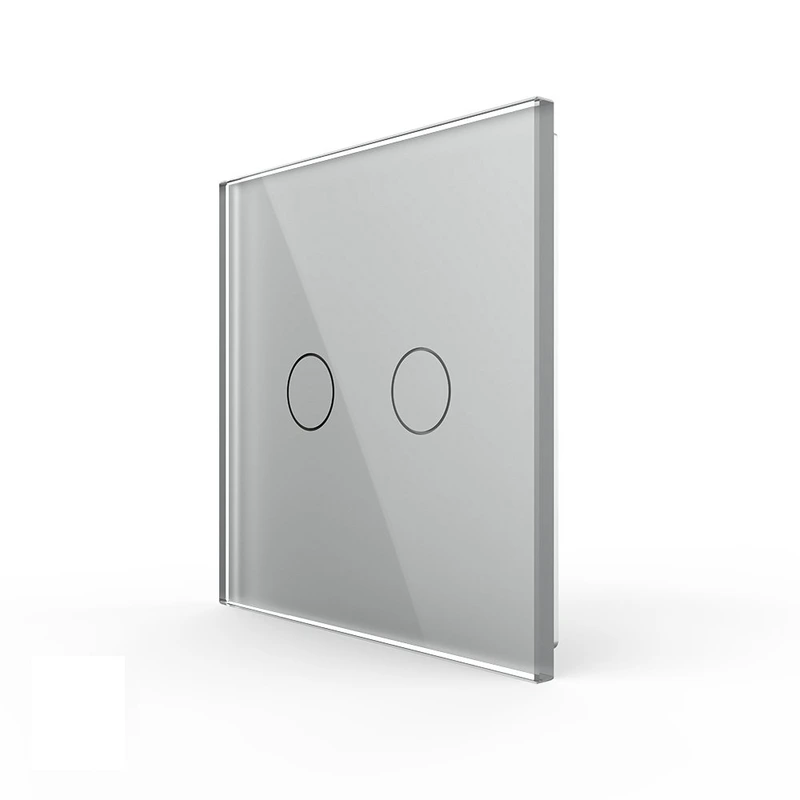 Бездротовий розумний сенсорний вимикач 2 сенсори LIVOLO сірий матове скло