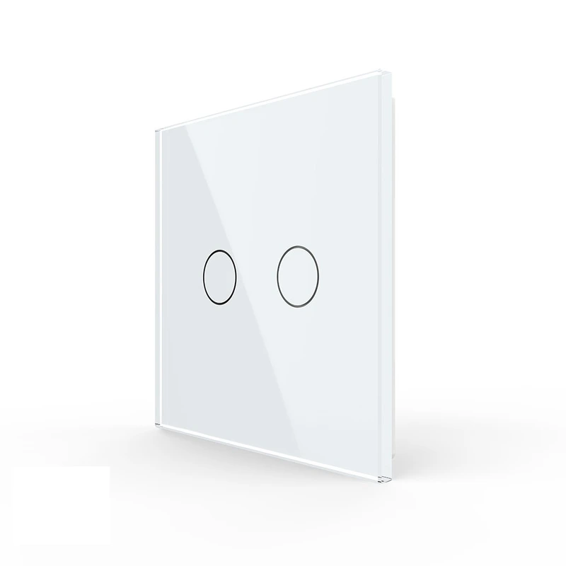 Бездротовий розумний сенсорний вимикач 2 сенсори Livolo білий скло (VL-XR008-W)