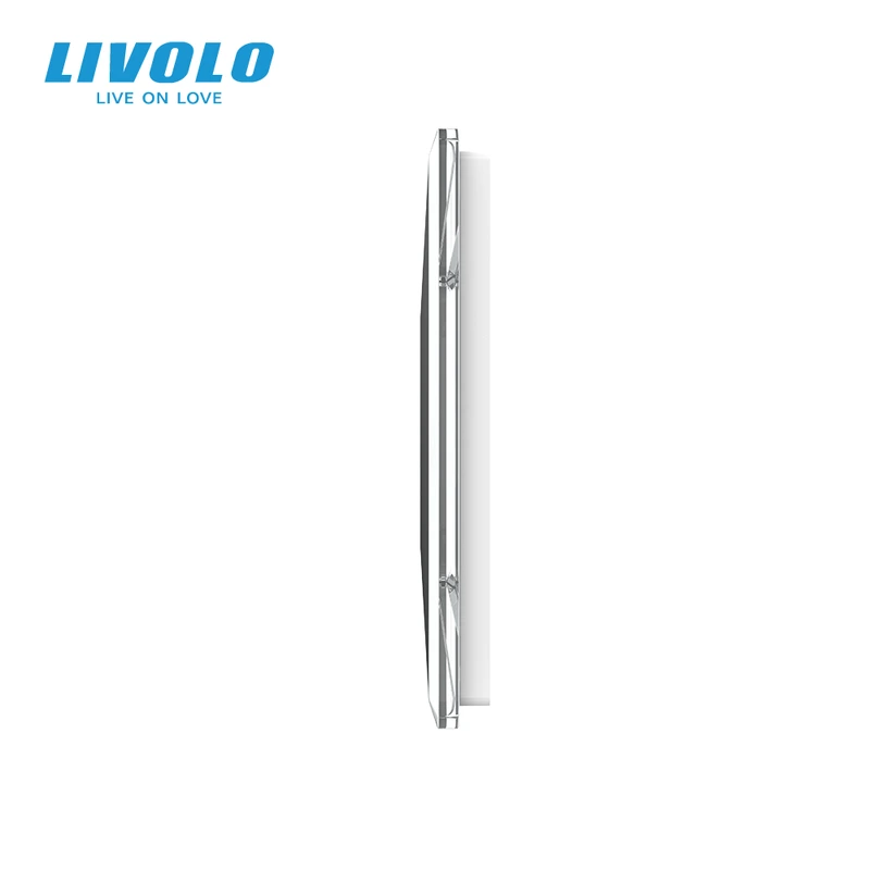 Рамка 3-постова порожня для трьох Х-сенсорних вимикачів (Х-Х-Х) LIVOLO, загартоване скло, біла матова, 223×80 мм