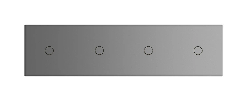 Сенсорний вимикач 4 сенсора (1-1-1-1) Livolo сірий скло (VL-C704-15)