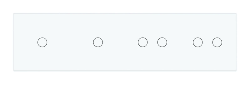 Рамка 4-постова для двох 1-сенсорних та двох 2-сенсорних вимикачів (1-1-2-2) LIVOLO, загартоване скло, біла, 294×80 мм (VL-P701/01/02/02-8W)