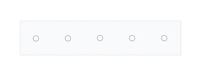 Сенсорний вимикач 5 сенсорів (1-1-1-1-1) Livolo білий скло (VL-C705-11)