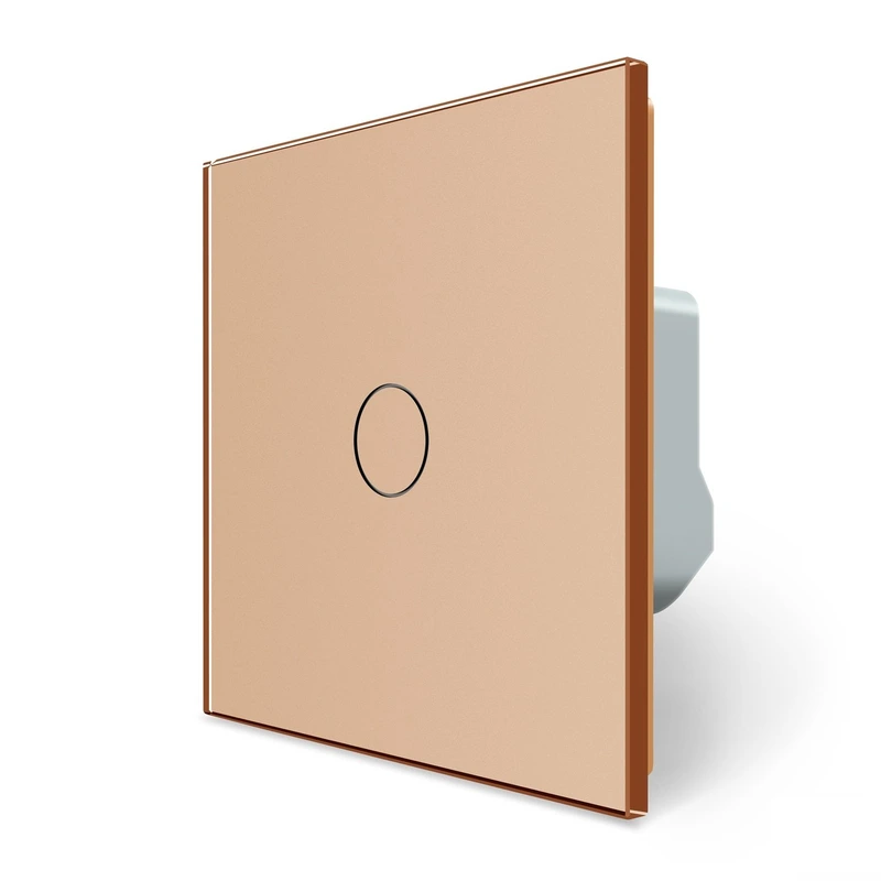 Розумний сенсорний прохідний/перехресний EC вимикач 1 сенсор Livolo золото скло (VL-M7FC1SZ2-2AP)