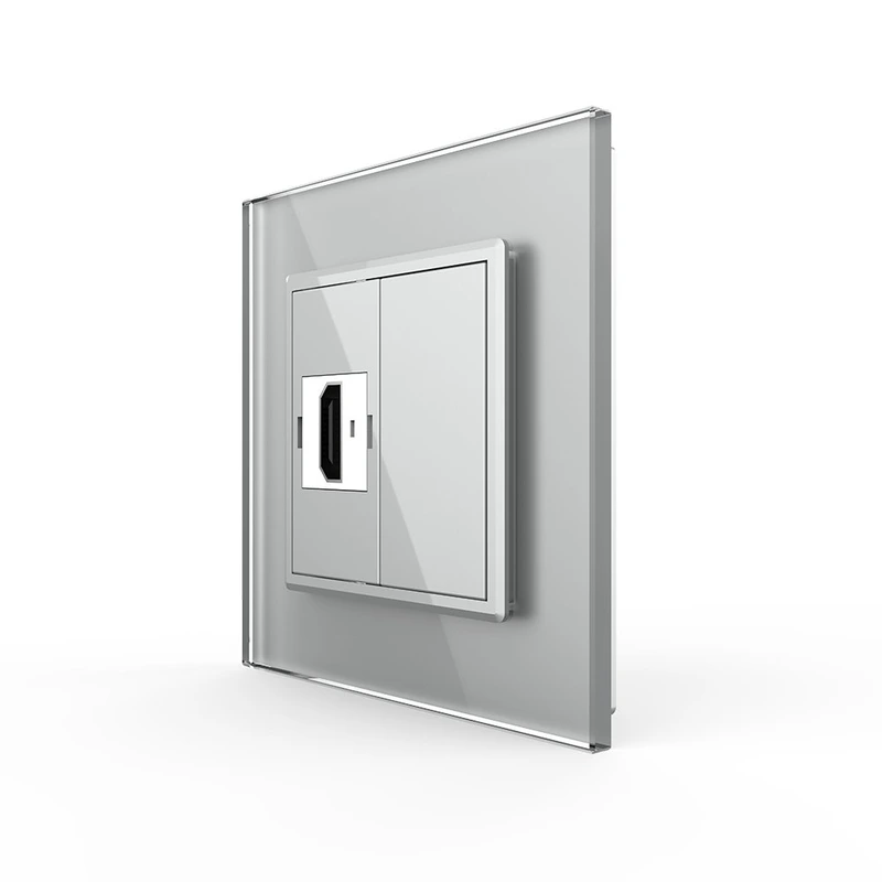 Розетка HDMI Livolo сірий скло (VL-C7FCHD-1IP)