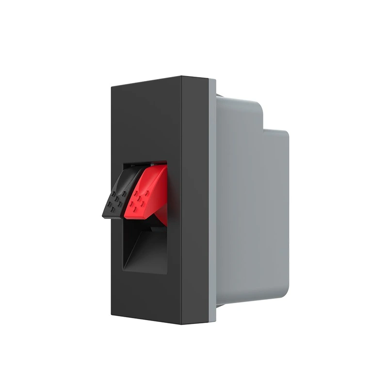 Hi-Fi аудіо розетка LIVOLO (Banana), чорна, для колонок і підсилювачів, модуль 0.5 поста (VL-FCSD-1BPS01)