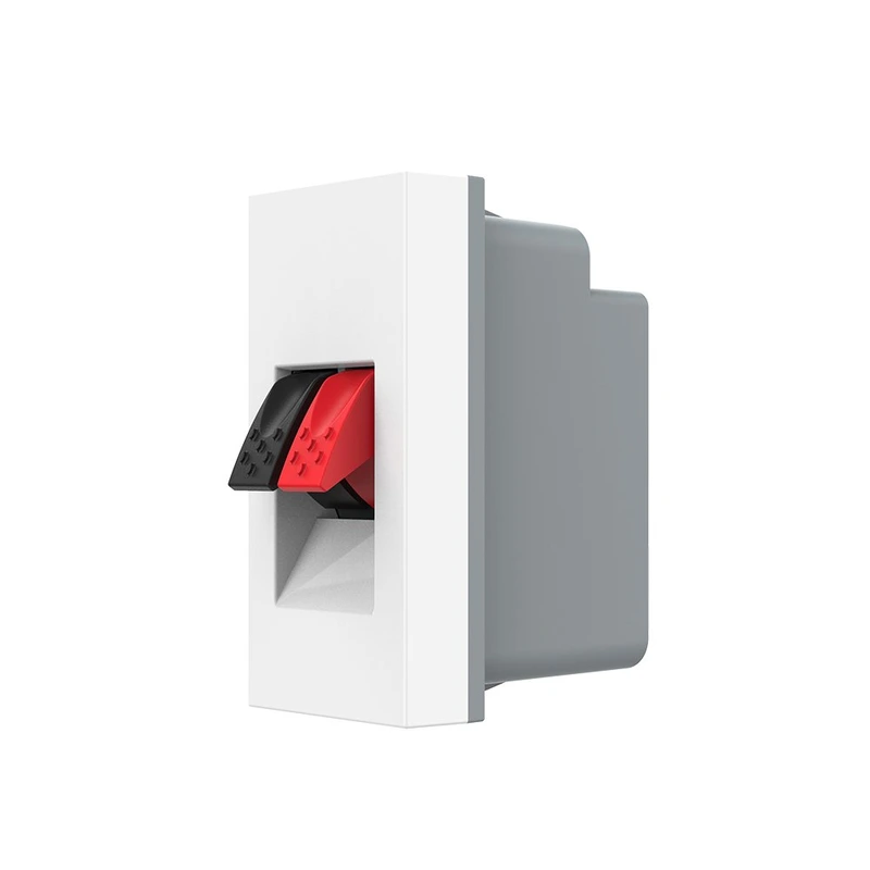 Hi-Fi аудіо розетка LIVOLO (Banana), біла, для колонок і підсилювачів, модуль 0.5 поста (VL-FCSD-1WPS01)