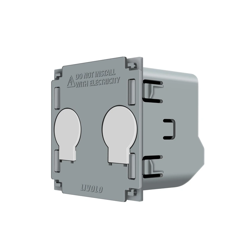 Розумний сенсорний вимикач LIVOLO, 2-сенсорний, ZigBee, 5А 230В, без нейтралі, сумісний з Home Assistant (VL-FC2Z-2G)