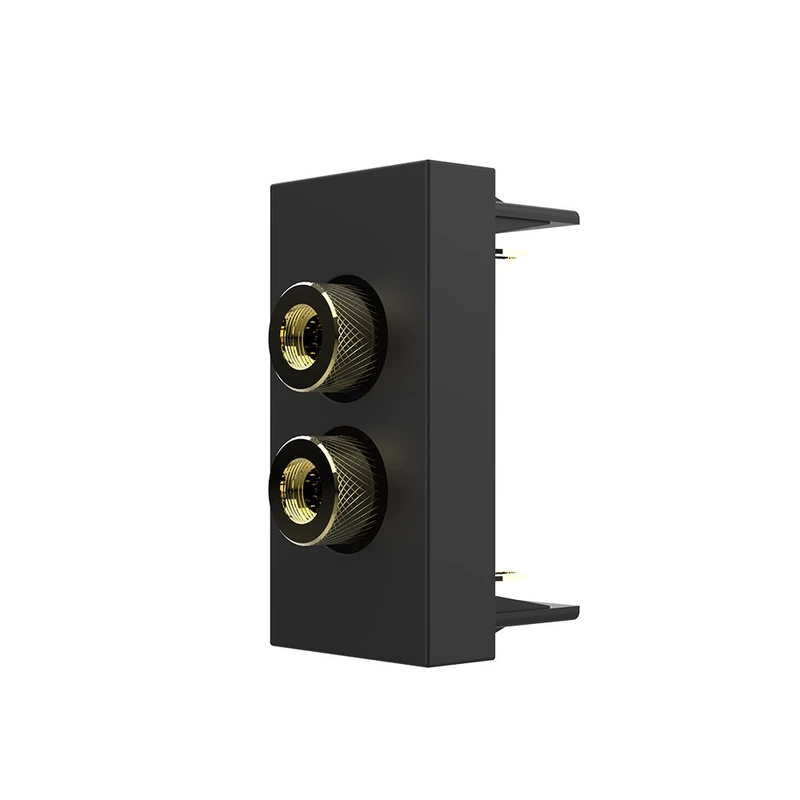 Аудіо розетка LIVOLO Banana Plug, чорна, для колонок / підсилювача, модуль 0.5 поста (VL-FCSD-1BP)