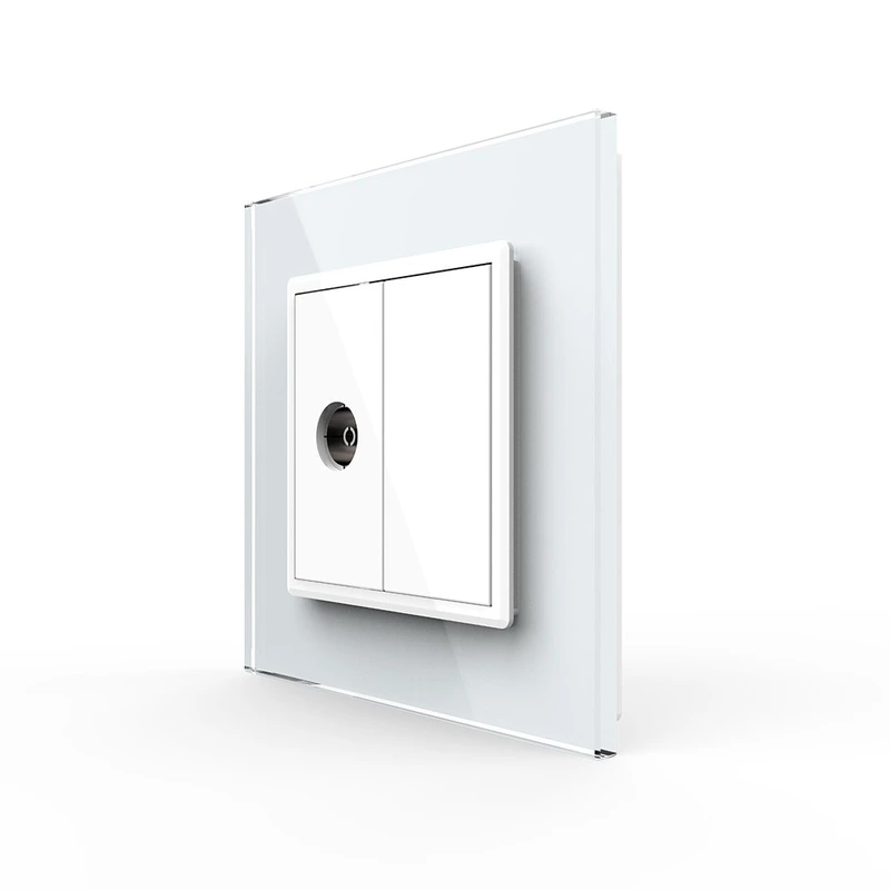 Розетка телевізійна Livolo білий скло (VL-C791V-11)