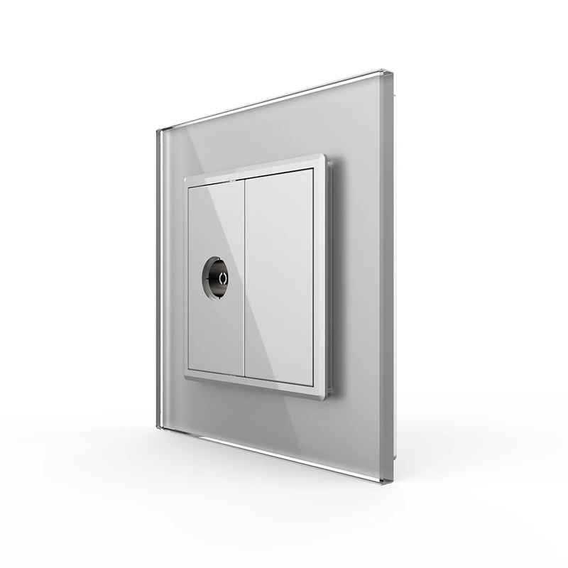 Розетка телевізійна Livolo сірий скло (VL-C791V-15)