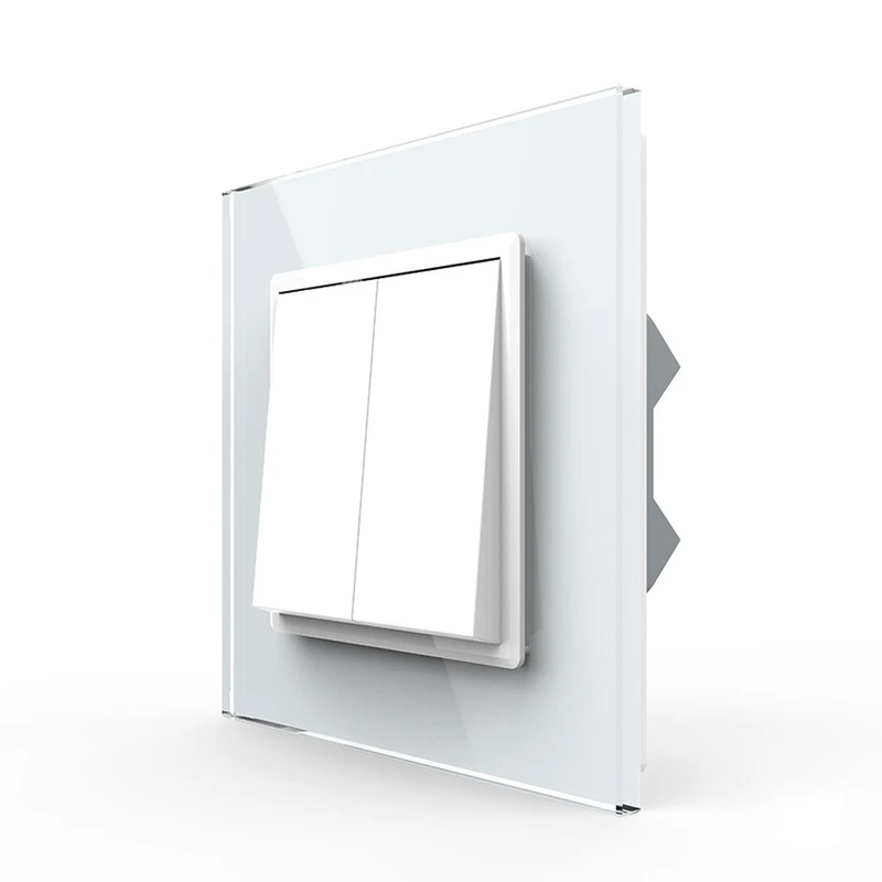 Двоклавішний перехресний вимикач Livolo білий (VL-C7FCMM10A-1WP)