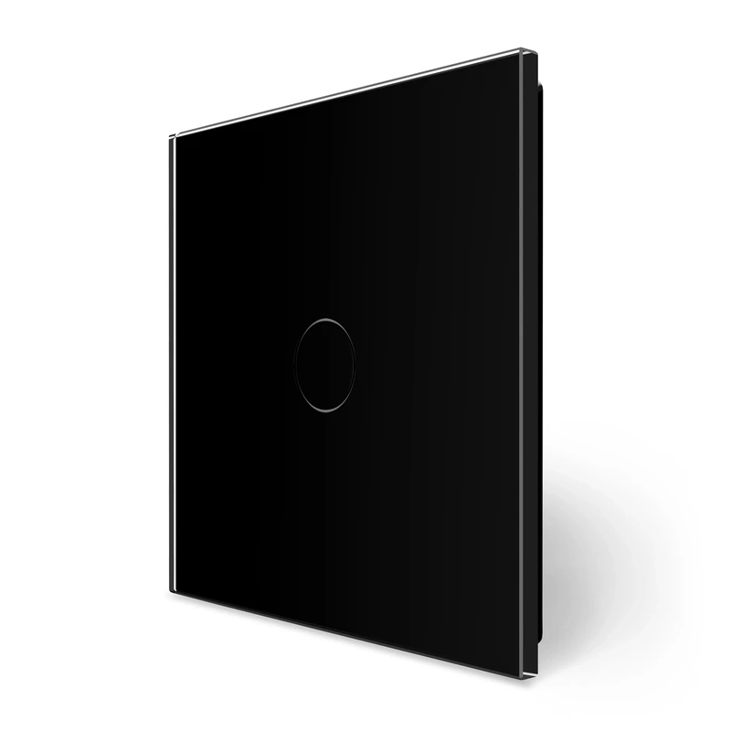 Комплект бездротовий сенсорний вимикач + розумний вимикач (реле) Livolo чорний скло (VL-XR007-M7FC1Z2-2BP)