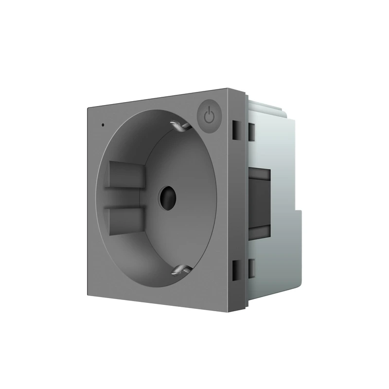 Розумна розетка LIVOLO ZigBee, з заземленням, сіра, 16А 230В, керування через Alexa / Google Home / Home Assistant, модуль (VL-FCTC16AZ-2IP)