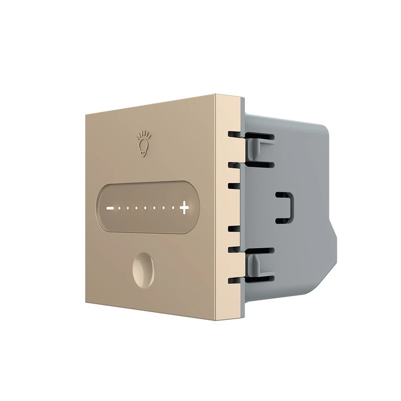 Розумний сенсорний димер LIVOLO, золотий, прохідний / перехресний, ZigBee, 2А 230В, без нейтралі, сумісний з Home Assistant, модуль без рамки (VL-FC1SDZ-2AP)