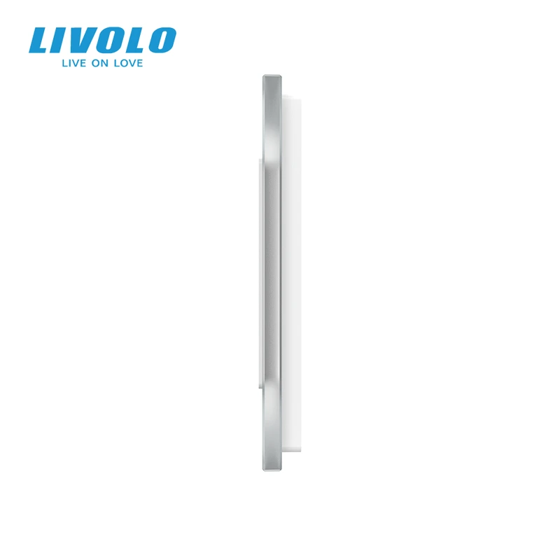 Рамка 1-постова LIVOLO, загартоване скло, біла матова, 80×80 мм (VL-P7E-2WS06)