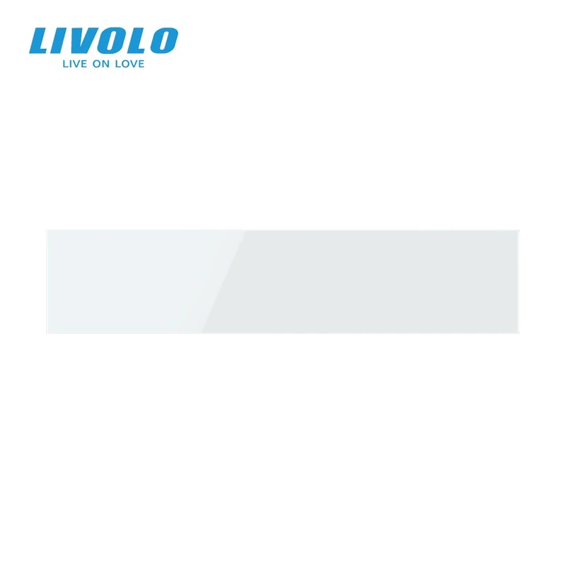 Рамка 5-постова порожня Х сенсорів (Х-Х-Х-Х-Х) LIVOLO, загартоване скло, біла, 365×80 мм (VL-P700/00/00/00/00-10W)