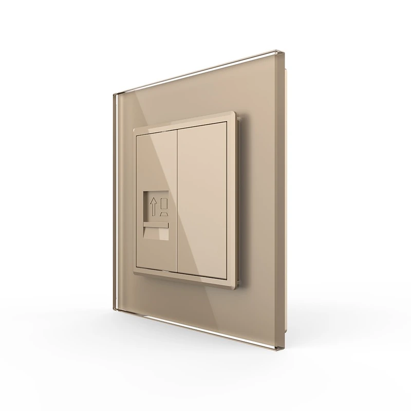 Розетка комп'ютерна RJ-45 Livolo золото скло (VL-C791C-13)