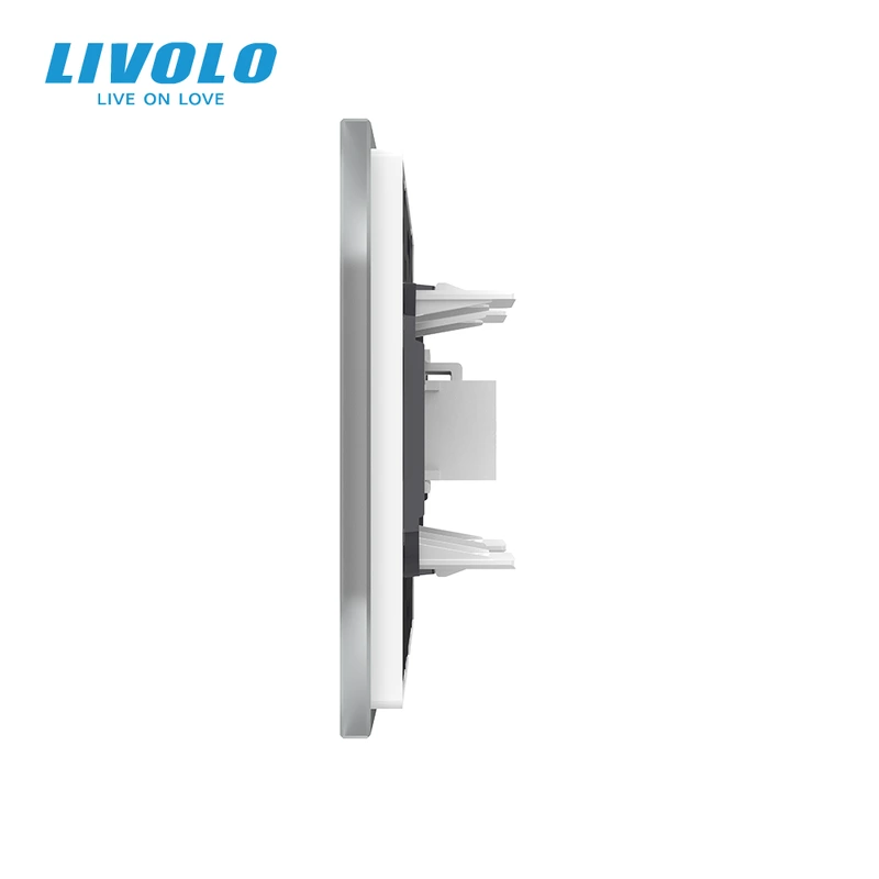 Розетка HDMI LIVOLO біла матова скло