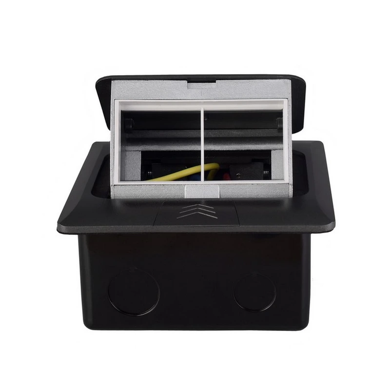 Розетка підлогова LIVOLO з USB та HDMI, вбудована, IP44, плавне відкриття, алюміній, сіра