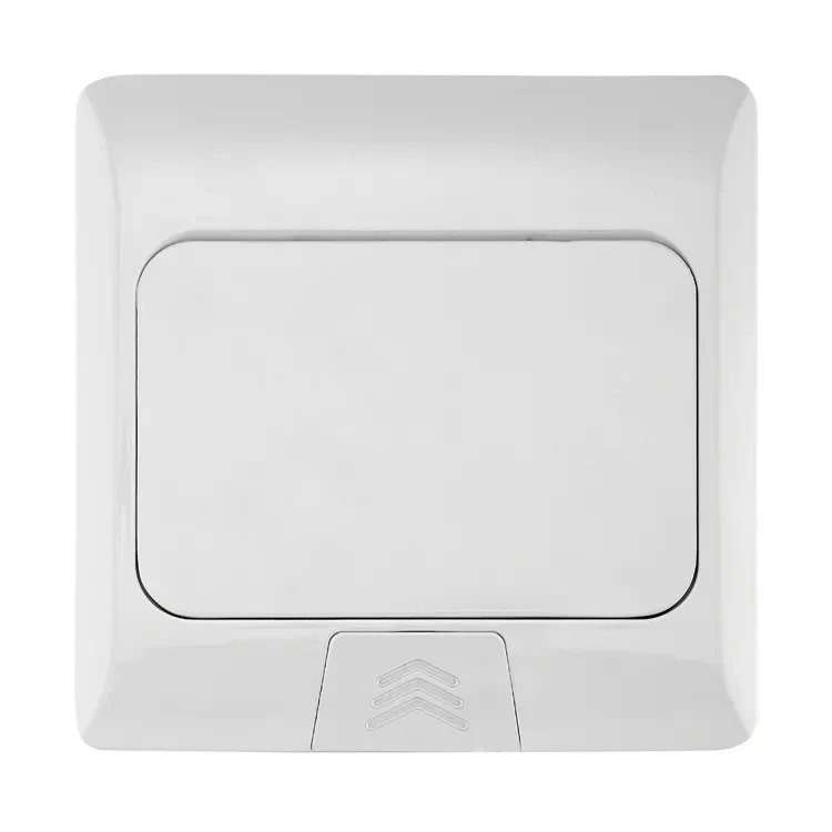 Розетка підлогова подвійна LIVOLO біла, вбудована у підлогу, для кухні, офісу чи конференц-залу, з кришкою, висувна, з заземленням, IP44, плавне відкриття, алюміній, розмір 145×145×65 мм (VL-SHS016-TCWP-W) (VL-SHS016-TC-WP-W)