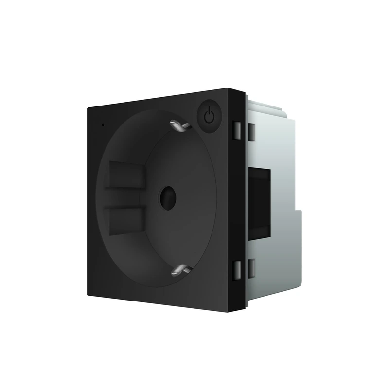 Розумна розетка LIVOLO ZigBee, з заземленням, чорна, 16А 230В, керування через Alexa / Google Home / Home Assistant, модуль (VL-FCTC16AZ-2BP) (VL-FCTC16AZ-2BP)