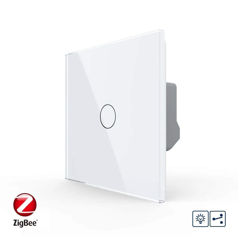 Розумний сенсорний прохідний/перехресний диммер Livolo білий ZigBee (VL-C7FC1SD1Z-2GWP)