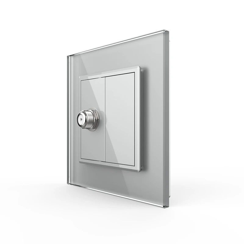 Розетка супутникова SAT Livolo сірий скло (VL-C7FCSL-1IP)