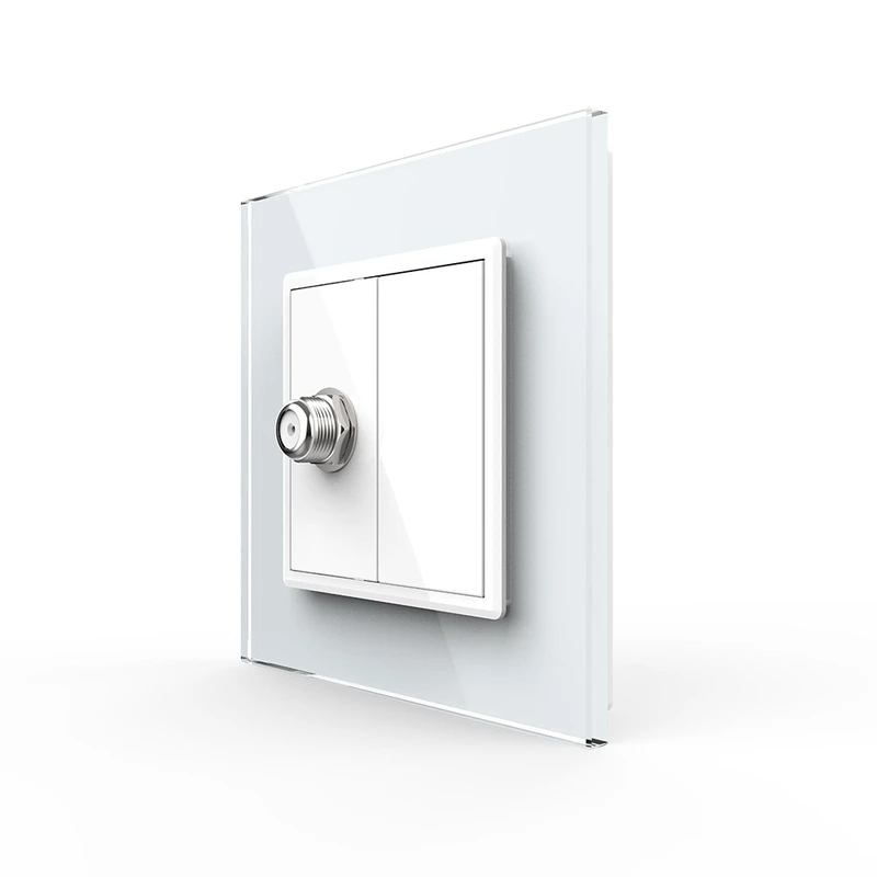 Розетка супутникова SAT Livolo білий скло (VL-C7FCSL-1WP)